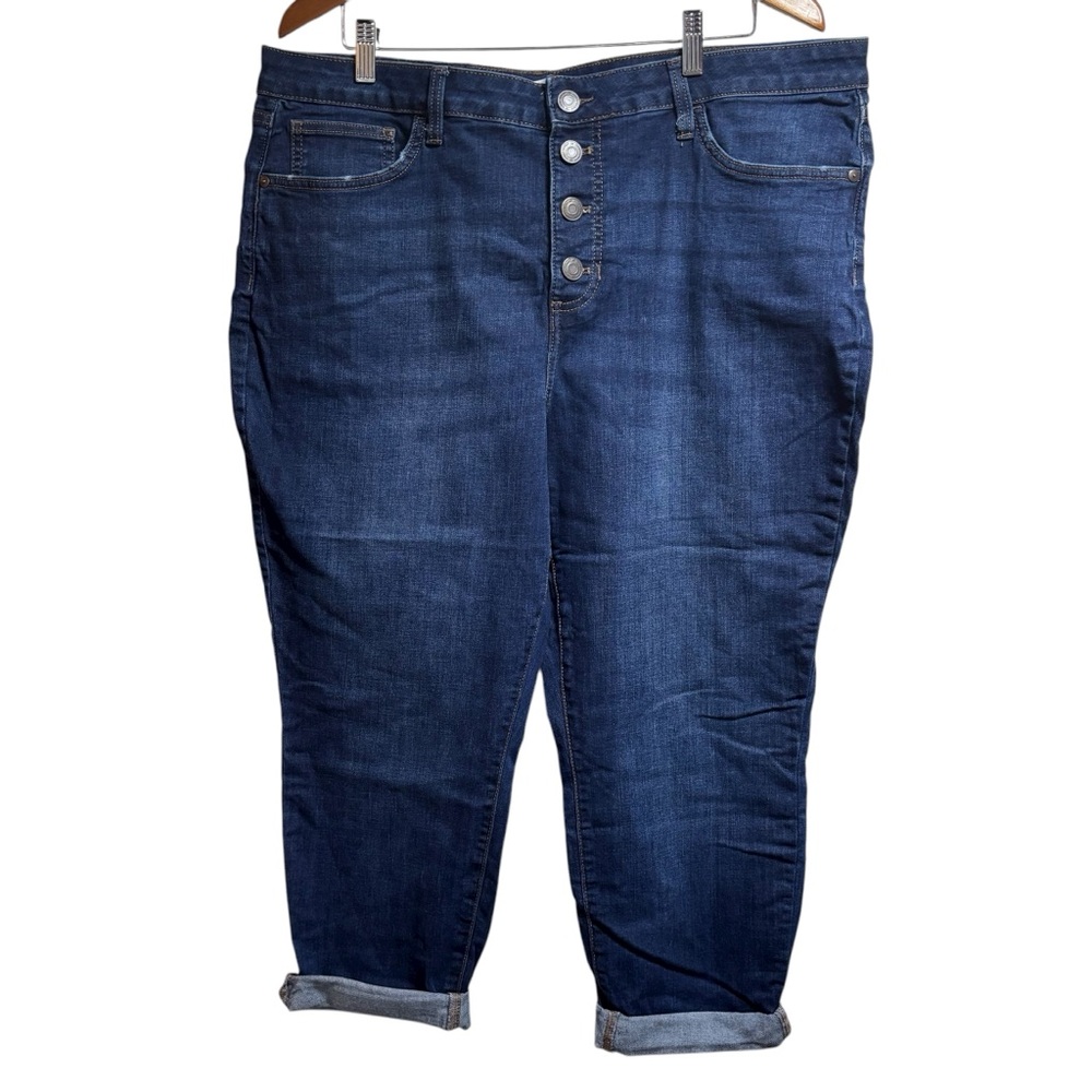 LC‎ Lauren Conrad Skinny Jeans Womens 18W  Button Fly High Rise Stretch #112